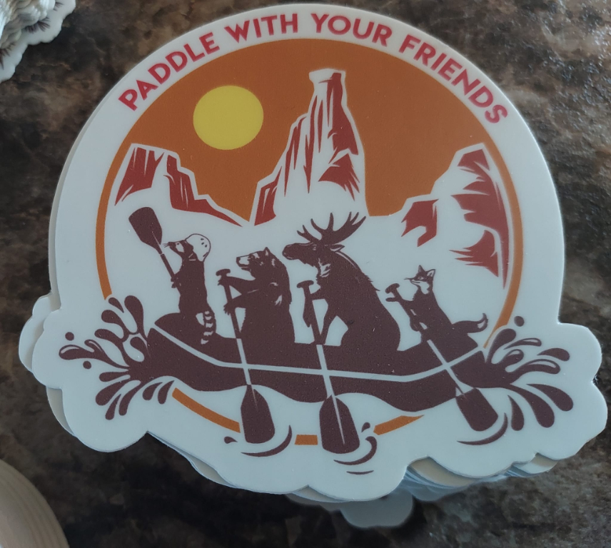 Paddle with your friends Sticker